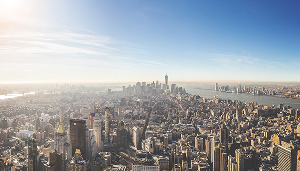 view of Manhattan from the Empire State Building. From the list of must-sees by Offbeat New York