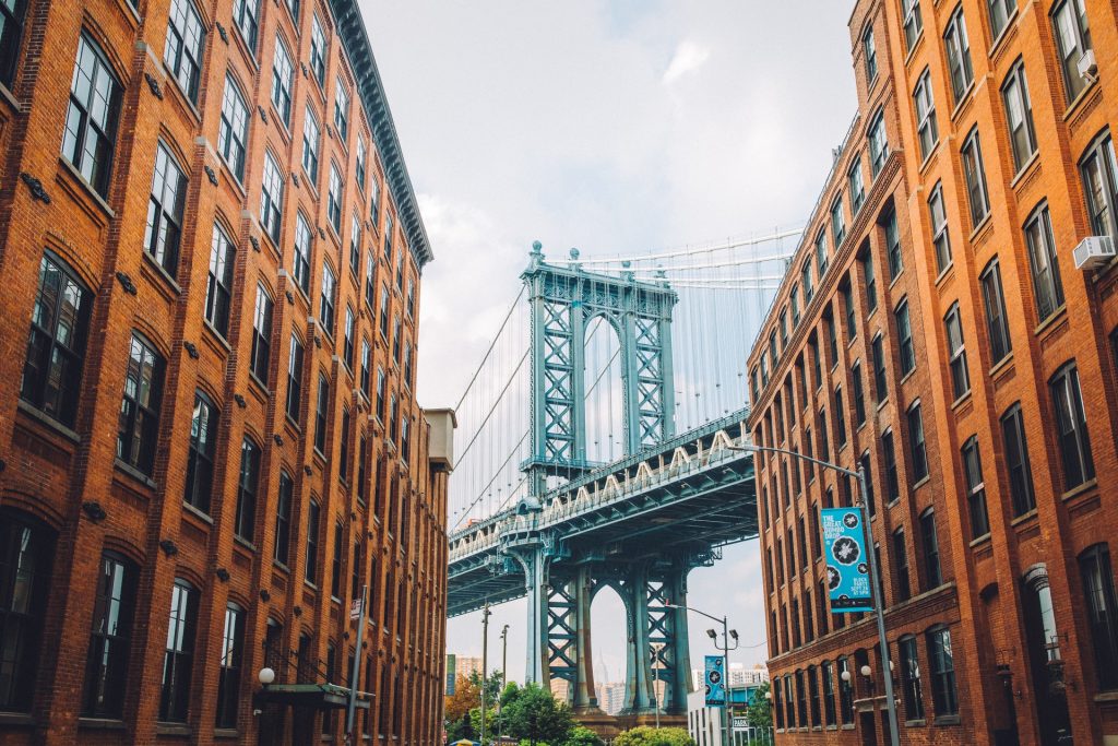 View of Manhattan bridge from Dumbo in Brooklyn. Click on the picture for more information on our Offbeat New York tour of Brooklyn.